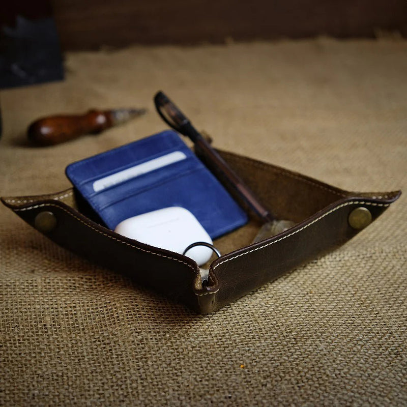 Trevi - Genuine Leather Catchall Tray, Desk Organizer - Lacatang Shop