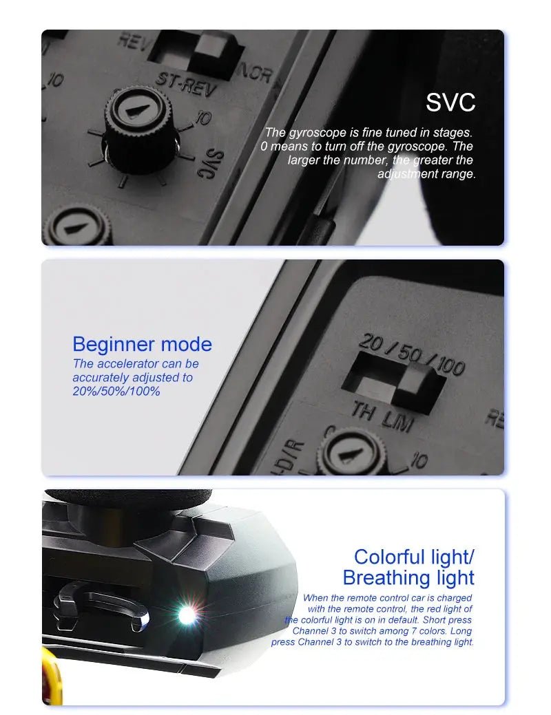 Turbo Racing 1:76 C61 C62 C63 C64 Drift Remote Control Car Upgraded Version With Gyro Full Proportional Remote Control RTR Kit - Lacatang Shop