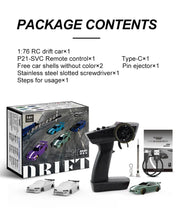 Turbo Racing 1:76 C61 C62 C63 C64 Drift Remote Control Car Upgraded Version With Gyro Full Proportional Remote Control RTR Kit - Lacatang Shop