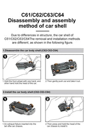 Turbo Racing 1:76 C61 C62 C63 C64 Drift Remote Control Car Upgraded Version With Gyro Full Proportional Remote Control RTR Kit - Lacatang Shop