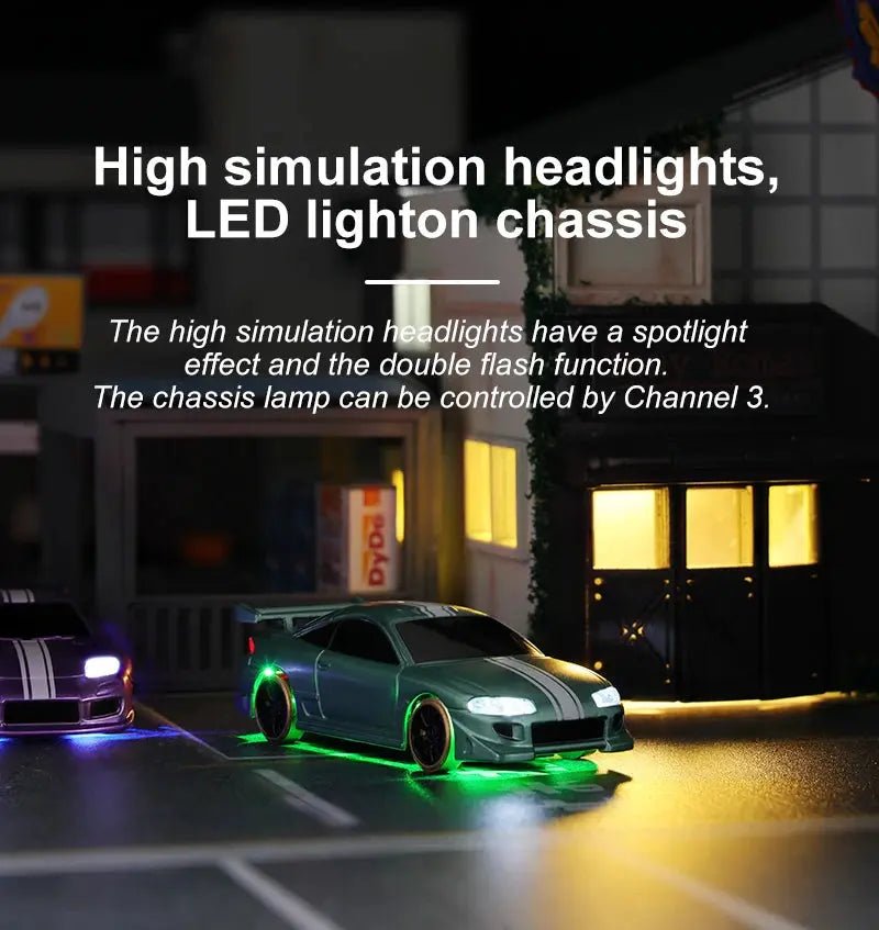 Turbo Racing 1:76 C61 C62 C63 C64 Drift Remote Control Car Upgraded Version With Gyro Full Proportional Remote Control RTR Kit - Lacatang Shop