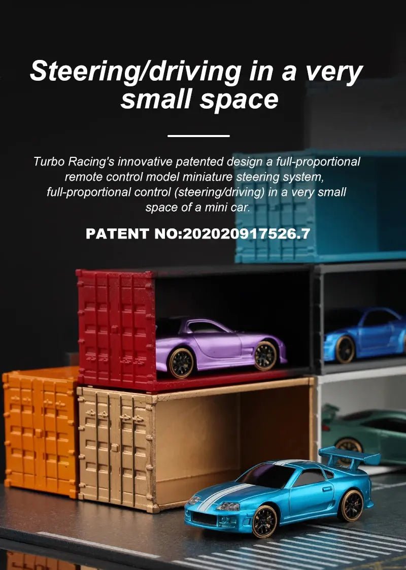 Turbo Racing 1:76 C61 C62 C63 C64 Drift Remote Control Car Upgraded Version With Gyro Full Proportional Remote Control RTR Kit - Lacatang Shop