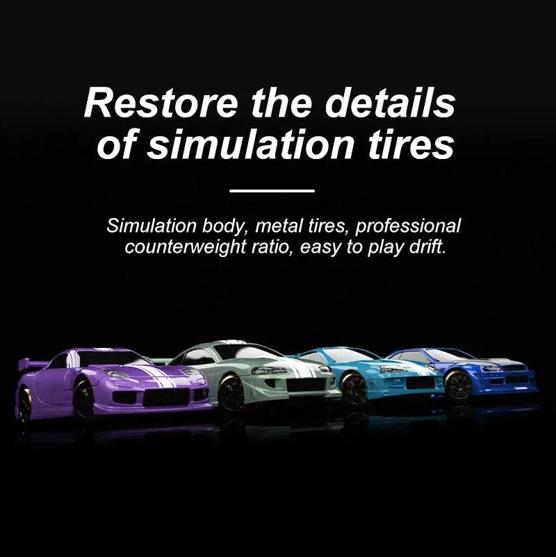 Turbo Racing 1:76 C61 C62 C63 C64 Drift Remote Control Car Upgraded Version With Gyro Full Proportional Remote Control RTR Kit - Lacatang Shop