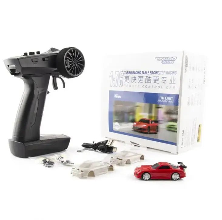 Turbo Racing 1:76 C65 C64 C63 C61 C62 C72 C73 C74 C75 RTR Flat Running Toys on Road RC Drift Car W/ Gyro Radio For Kids Adults - Lacatang Shop