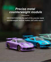 Turbo Racing 1:76 C65 C64 C63 C61 C62 C72 C73 C74 C75 RTR Flat Running Toys on Road RC Drift Car W/ Gyro Radio For Kids Adults - Lacatang Shop