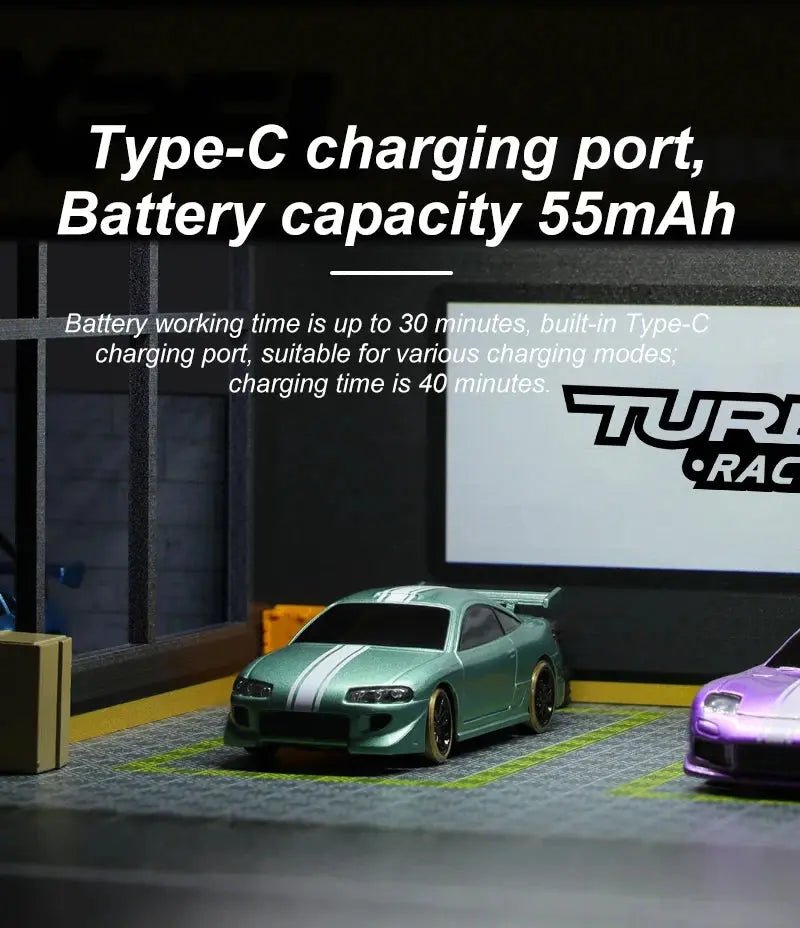 Turbo Racing 1:76 C65 C64 C63 C61 C62 C72 C73 C74 C75 RTR Flat Running Toys on Road RC Drift Car W/ Gyro Radio For Kids Adults - Lacatang Shop