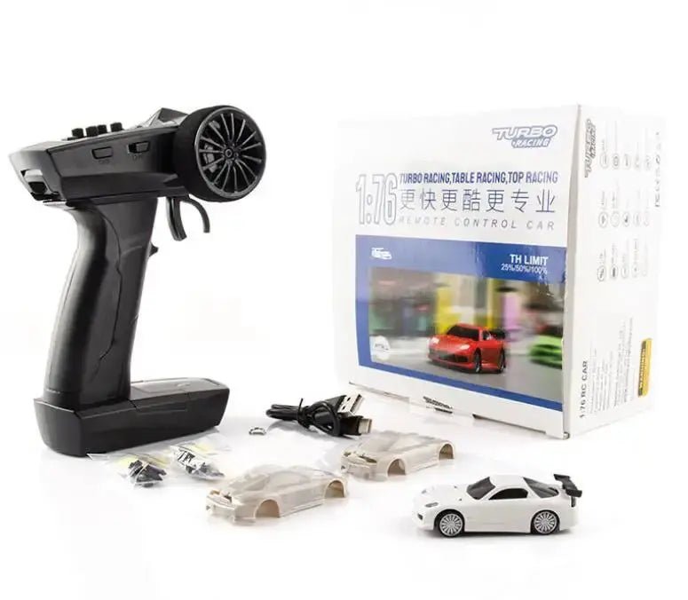 Turbo Racing 1:76 C65 C64 C63 C61 C62 C72 C73 C74 C75 RTR Flat Running Toys on Road RC Drift Car W/ Gyro Radio For Kids Adults - Lacatang Shop