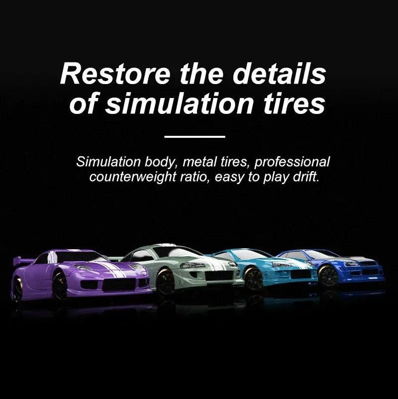 Turbo Racing 1:76 C65 C64 C63 C61 C62 C72 C73 C74 C75 RTR Flat Running Toys on Road RC Drift Car W/ Gyro Radio For Kids Adults - Lacatang Shop