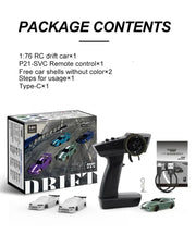 Turbo Racing 1:76 C65 C64 C63 C61 C62 C72 C73 C74 C75 RTR Flat Running Toys on Road RC Drift Car W/ Gyro Radio For Kids Adults - Lacatang Shop