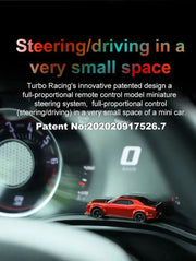 Turbo Racing 1:76 C65 C64 C63 C61 C62 C72 C73 C74 C75 RTR Flat Running Toys on Road RC Drift Car W/ Gyro Radio For Kids Adults - Lacatang Shop