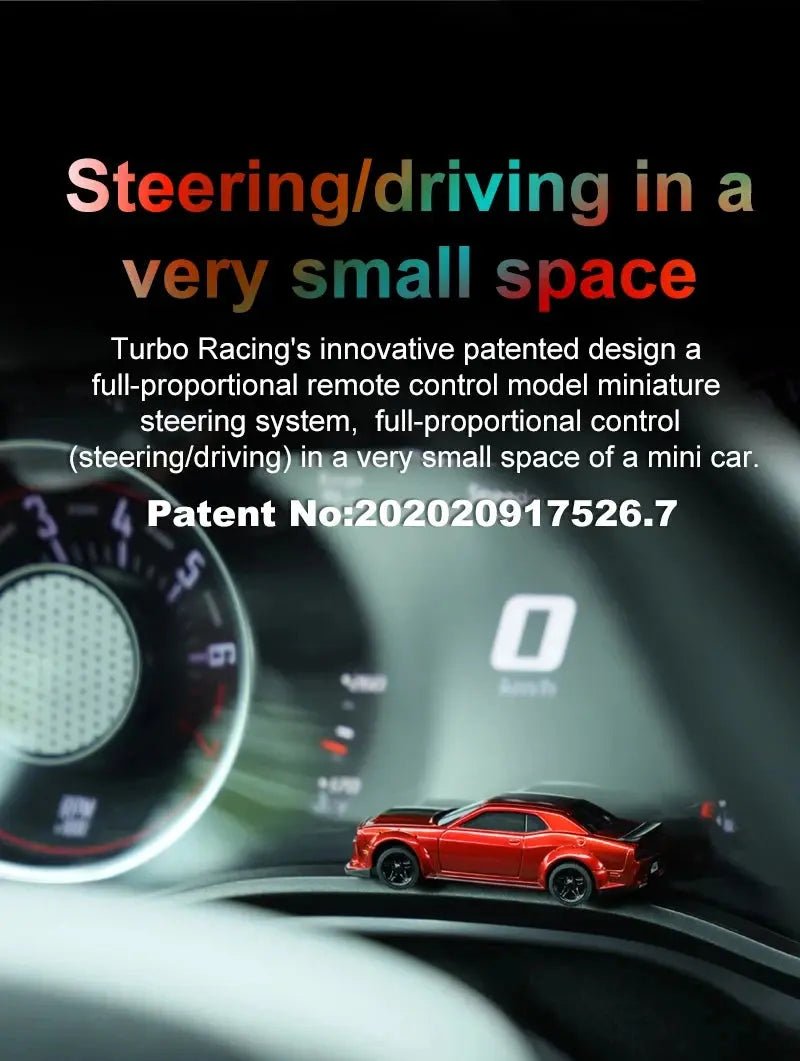 Turbo Racing 1:76 C65 C64 C63 C61 C62 C72 C73 C74 C75 RTR Flat Running Toys on Road RC Drift Car W/ Gyro Radio For Kids Adults - Lacatang Shop