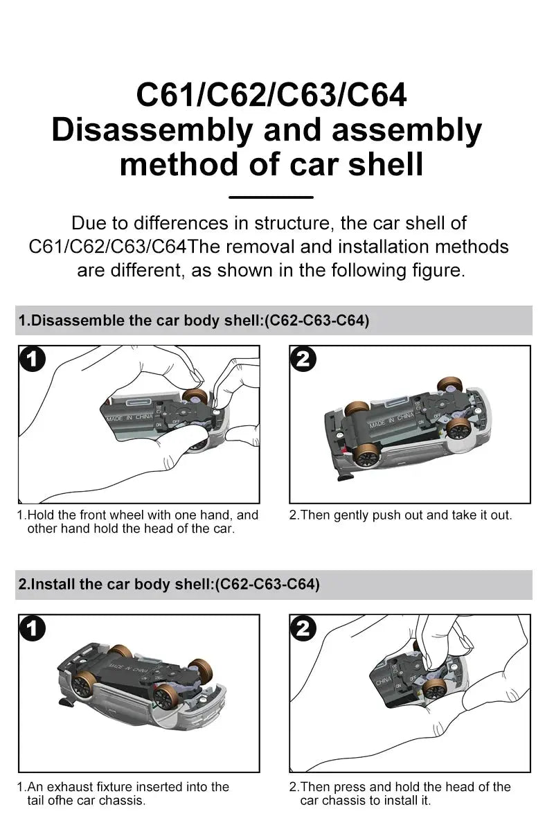 Turbo Racing 1:76 C65 C64 C63 C61 C62 C72 C73 C74 C75 RTR Flat Running Toys on Road RC Drift Car W/ Gyro Radio For Kids Adults - Lacatang Shop
