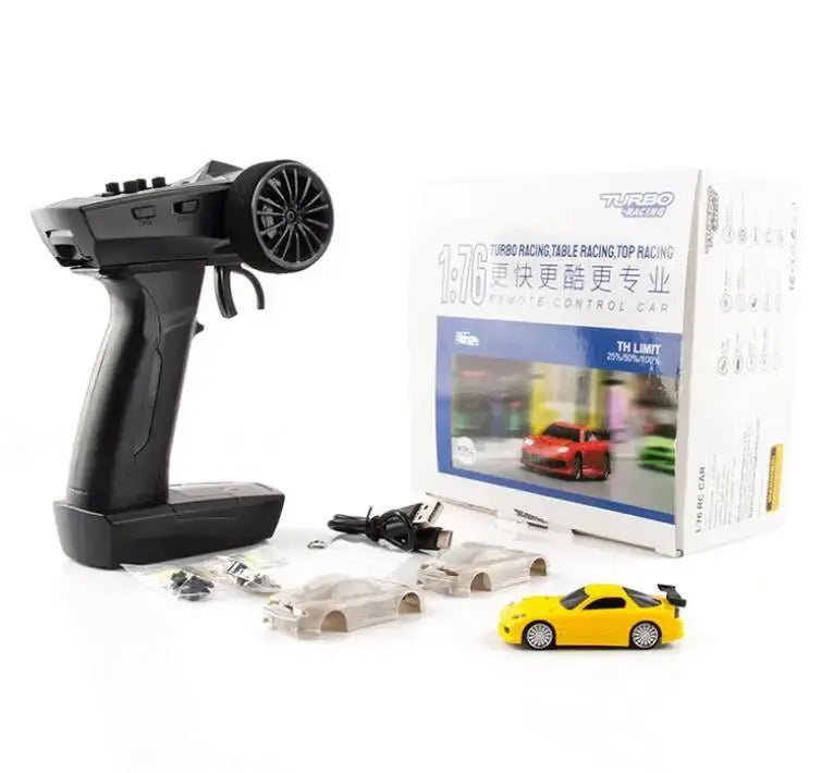 Turbo Racing 1:76 C65 C64 C63 C61 C62 C72 C73 C74 C75 RTR Flat Running Toys on Road RC Drift Car W/ Gyro Radio For Kids Adults - Lacatang Shop