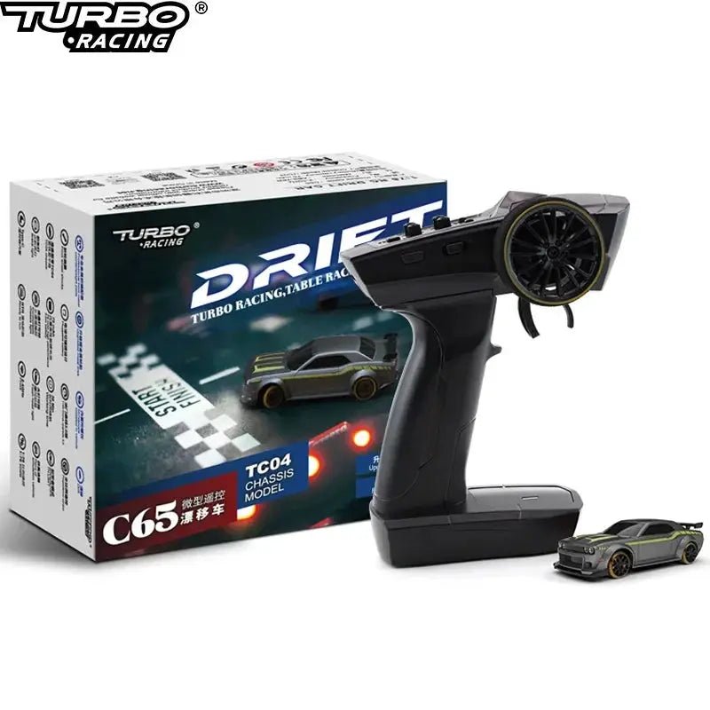 Turbo Racing 1:76 C65 C64 C63 C61 C62 C72 C73 C74 C75 RTR Flat Running Toys on Road RC Drift Car W/ Gyro Radio For Kids Adults - Lacatang Shop