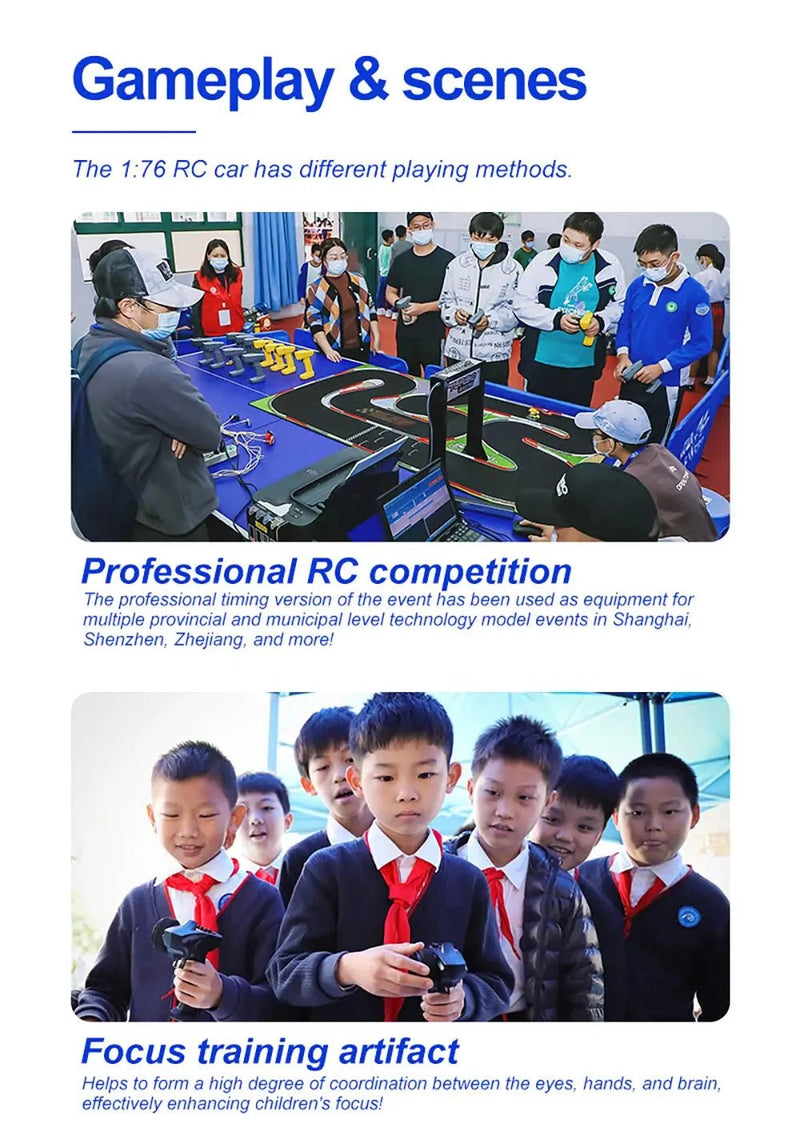 Turbo Racing 1:76 C71 C72 C73 C74 C75 RTR Flat Running Toys on Road RC Car Proportional Remote Control Toys for Adults - Lacatang Shop