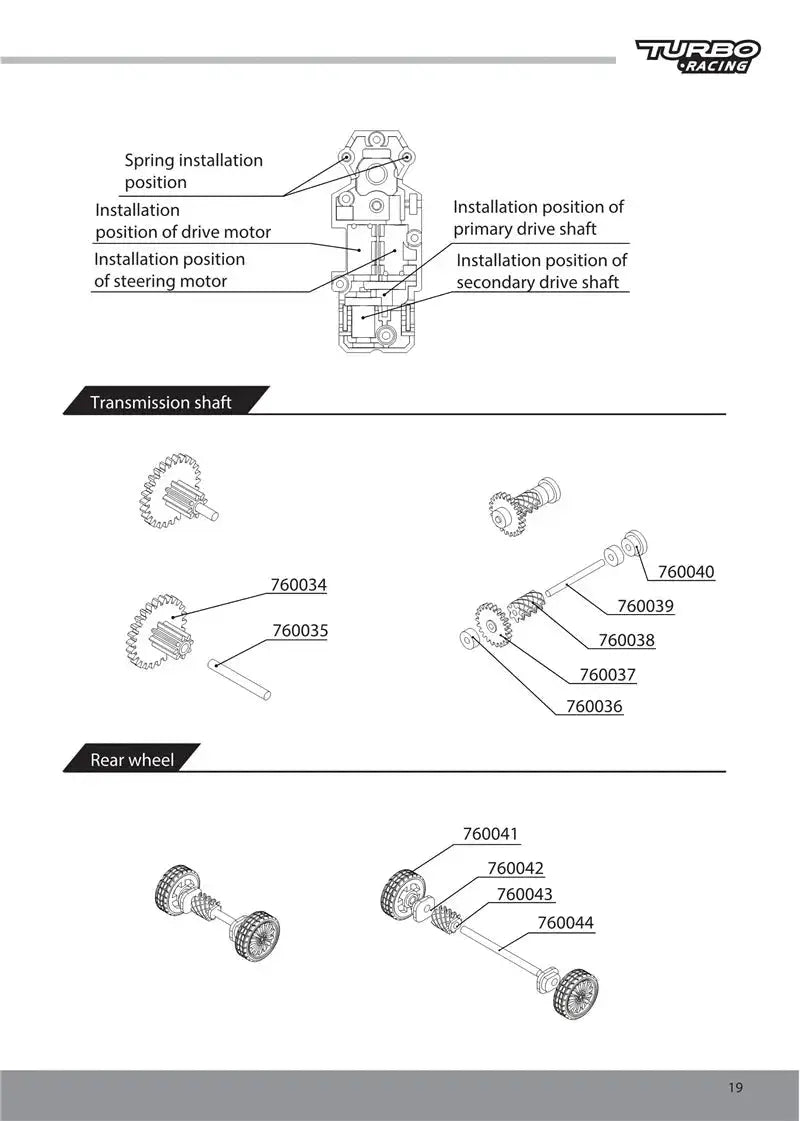 Turbo Racing 1:76 C71 RC Car Spare Parts - 1pc Racing Track Accessory - Lacatang Shop