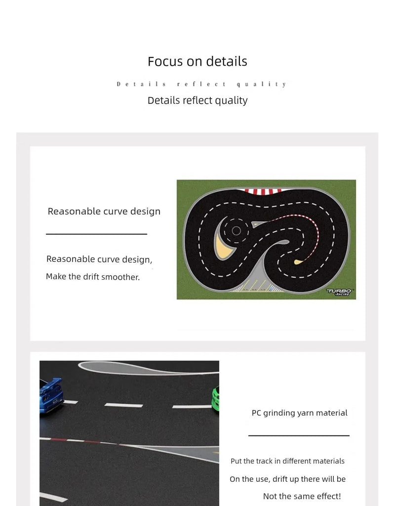 Turbo Racing 1:76 Drift Track Set with Cement Pier and Jumping Platform - Lacatang Shop