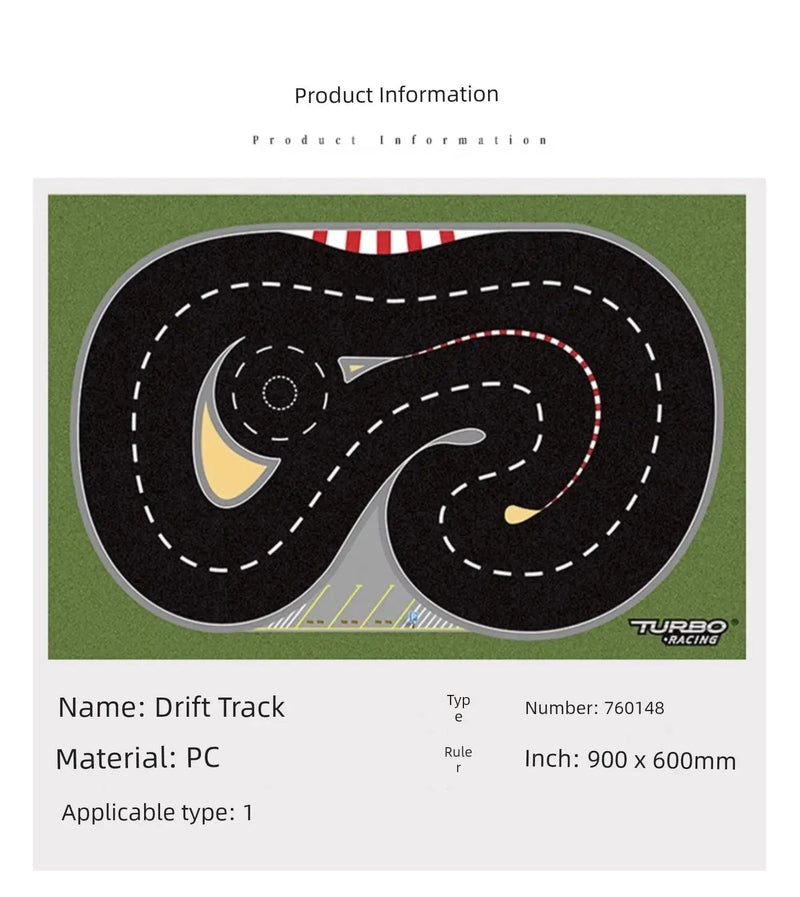 Turbo Racing 1:76 Drift Track Set with Cement Pier and Jumping Platform - Lacatang Shop