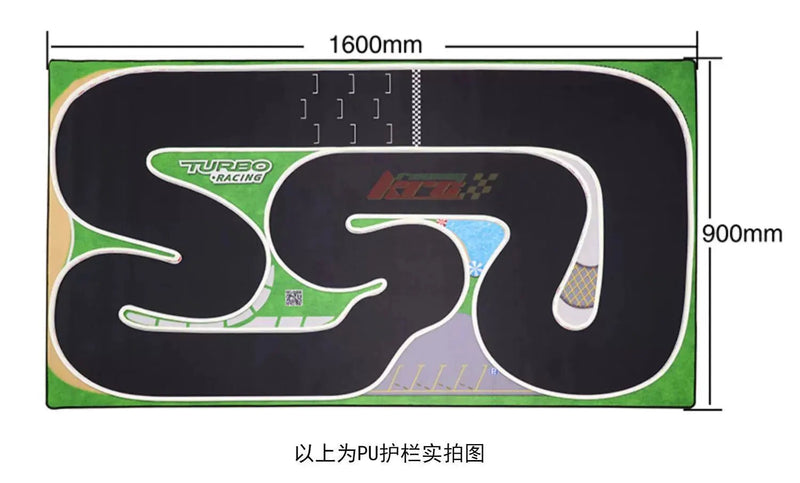 Turbo Racing 1:76 Electric Car Drift Track with Jump Platform and Cement Pier Scene - Lacatang Shop