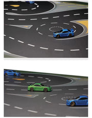 Turbo Racing 1:76 Electric Drift Track Set with Cement Pier and Jumping Platform - Lacatang Shop