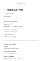 Turbo Racing 1:76 Miniature Full - Scale C71c72c73c74 Remote Control Electric Drift Sports Car Toy - Lacatang Shop