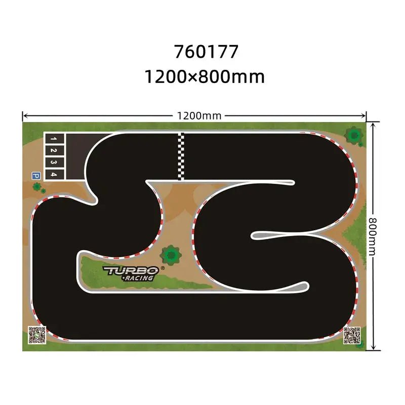 Turbo Racing 1:76 Scale Drift Track Set with Cement Pier and Jumping Platform - Lacatang Shop
