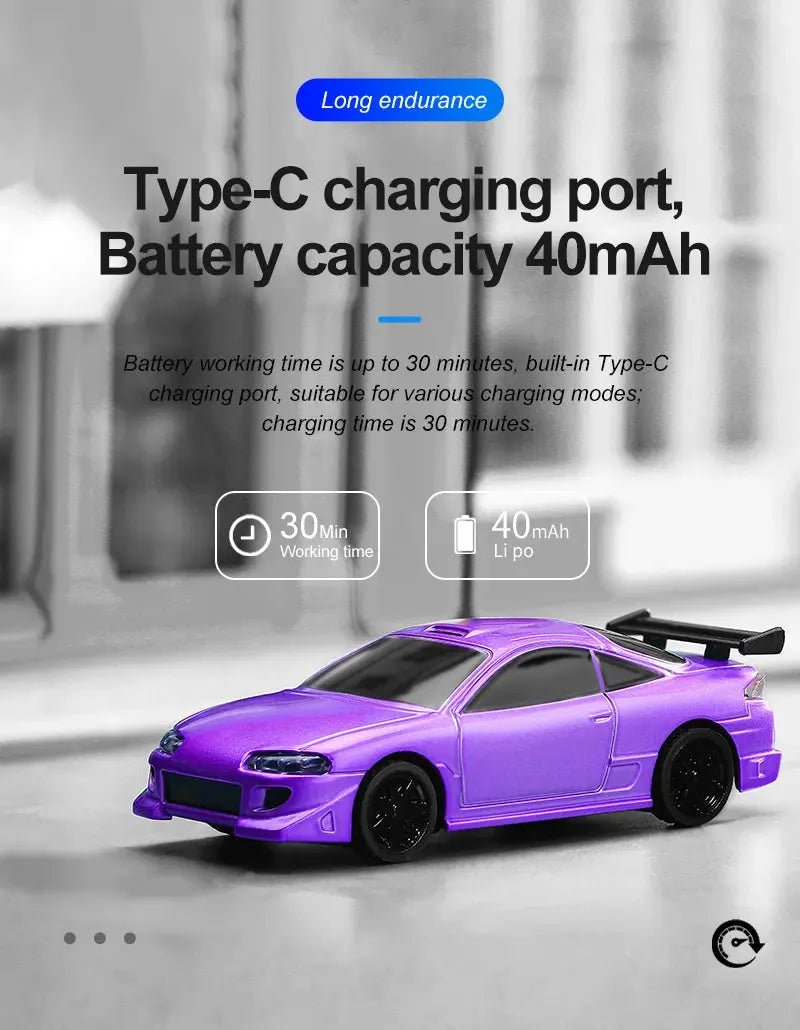 Turbo Racing 1:76 Scale RC Sport Car C72 C73 Table Game Racing Remote Control Mini Model Full Proportional RTR Kit Toys - Lacatang Shop