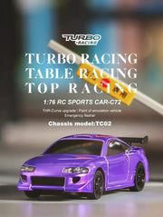 Turbo Racing 1:76 Scale RC Sport Car C72 C73 Table Game Racing Remote Control Mini Model Full Proportional RTR Kit Toys - Lacatang Shop