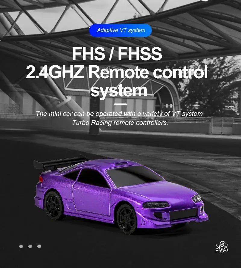 Turbo Racing 1:76 Scale RC Sport Car C72 C73 Table Game Racing Remote Control Mini Model Full Proportional RTR Kit Toys - Lacatang Shop