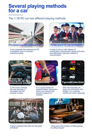 Turbo Racing 1:76 Scale RC Sport Car C72 C73 Table Game Racing Remote Control Mini Model Full Proportional RTR Kit Toys - Lacatang Shop