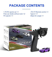 Turbo Racing 1:76 Scale RC Sport Car C72 C73 Table Game Racing Remote Control Mini Model Full Proportional RTR Kit Toys - Lacatang Shop