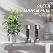 Ultracompact Adjustable Chrome Dumbbells Set - Lacatang Shop