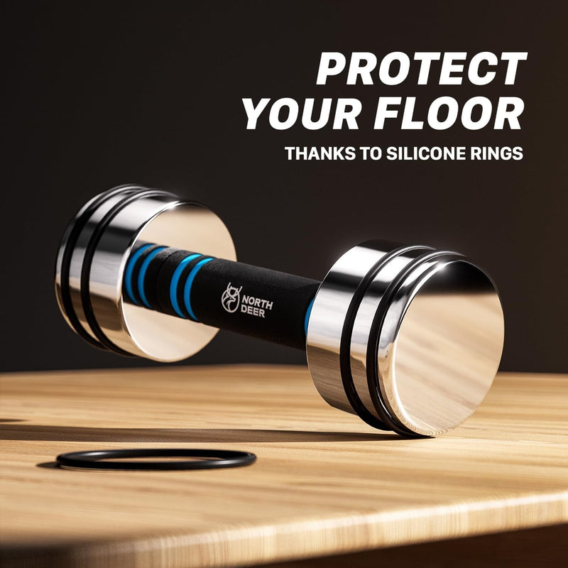 UltraFlex Adjustable Chrome Dumbbells with Foam Grip - Lacatang Shop