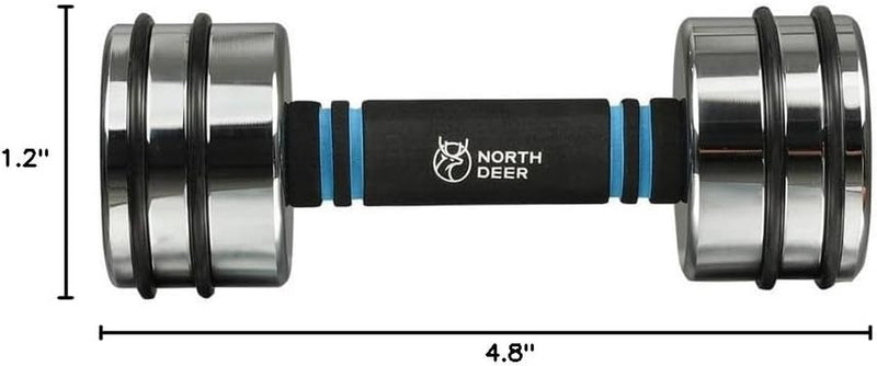 UltraFlex Adjustable Chrome Dumbbells with Foam Grip - Lacatang Shop