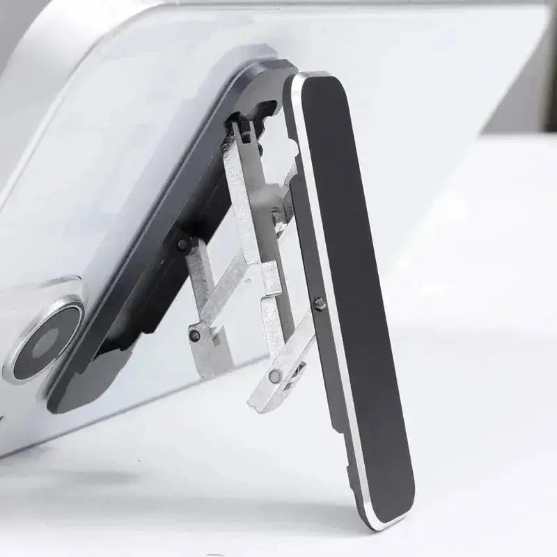 Universal Metal Phone Holder Cellphone for Ipad Foldable Mobile Phone Bracket Paste Folding Tablet Mount Portable Desktop Stand - Lacatang Shop