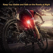 USB Rechargeable Bright Red LED Bicycle Tail Light - 4 Modes for Night Safety Cycling - Lacatang Shop