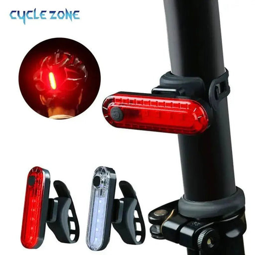 USB Rechargeable Red LED Bicycle Tail Light - Ultra Bright Rear Bike Safety Light for Night Riding with 4 Lighting Modes - Lacatang Shop