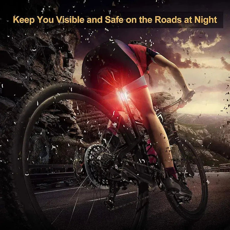 USB Rechargeable Red LED Bike Tail Light - Ultra Bright Rear Safety Light with 4 Modes for Night Cycling - Lacatang Shop