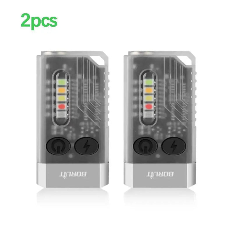 V10 EDC Keychain Light 1000 LM Powerful LED Flashlight Type - C Rechargeable Uv Lamp Tiki Fishing Torch Camping Lantern - Lacatang Shop