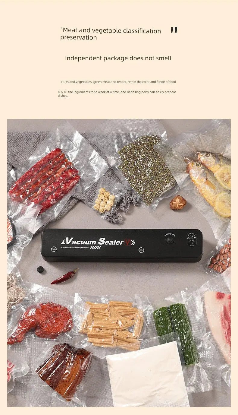 Vacuum Packaging Machine Small Household Sealing Machine Sealed Fresh - Keeping Vacuator Automatic Pressing Sealing Machine - Lacatang Shop