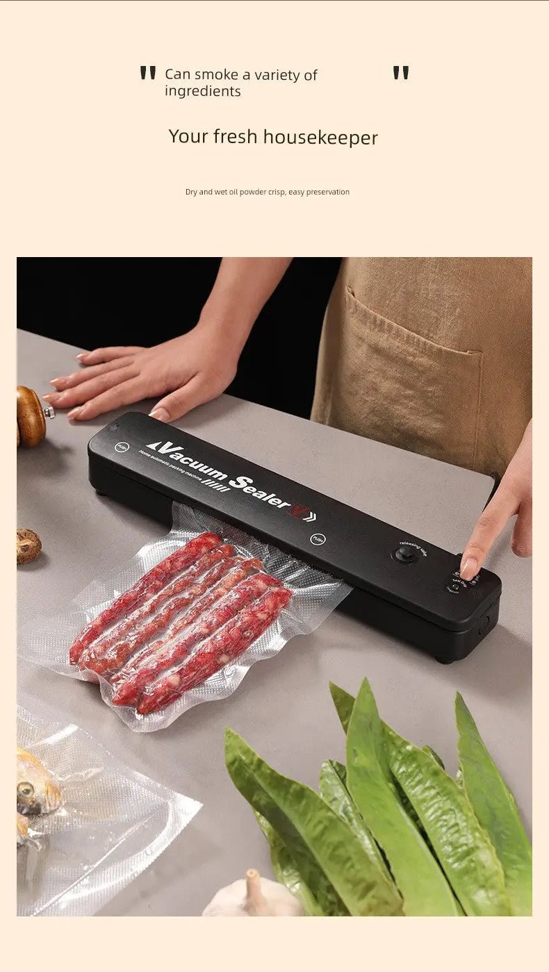 Vacuum Packaging Machine Small Household Sealing Machine Sealed Fresh - Keeping Vacuator Automatic Pressing Sealing Machine - Lacatang Shop