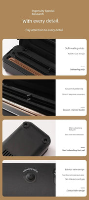 Vacuum Packaging Machine Small Household Sealing Machine Sealed Fresh - Keeping Vacuator Automatic Pressing Sealing Machine - Lacatang Shop