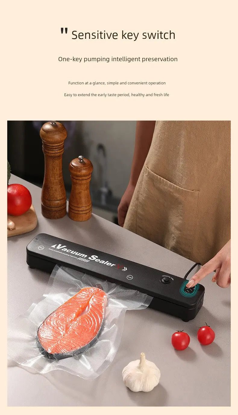 Vacuum Packaging Machine Small Household Sealing Machine Sealed Fresh - Keeping Vacuator Automatic Pressing Sealing Machine - Lacatang Shop