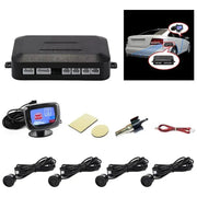Vehicle Parking Sensor LCD Display with Switch Car Reverse Radar Parking Distance Rear 4 Sensors Backup Alarm System Buzzer - Lacatang Shop