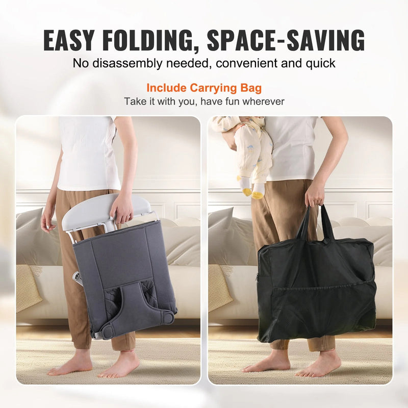 VEVOR Baby Bouncer Folding Bouncer Seat Chair for Babies with 2 Reclining Angles - Lacatang Shop