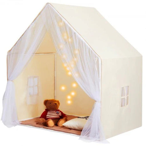 VEVOR Kids Play Tent, Kids Tent for Kids 1 - 5 Years Old, Toddler Tent with Mat and Tent Lamp, Tent for Kids with Windows for Indoor and Outdoor, Yurt Tent for Boys and Girls, Beige - Lacatang Shop