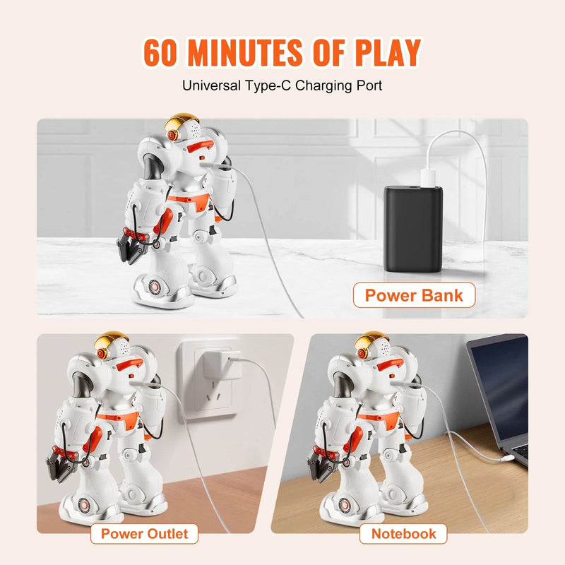 VEVOR RC Robot Toy Battle Robot for Kids Remote Control Robotic Toy Programmable - Lacatang Shop