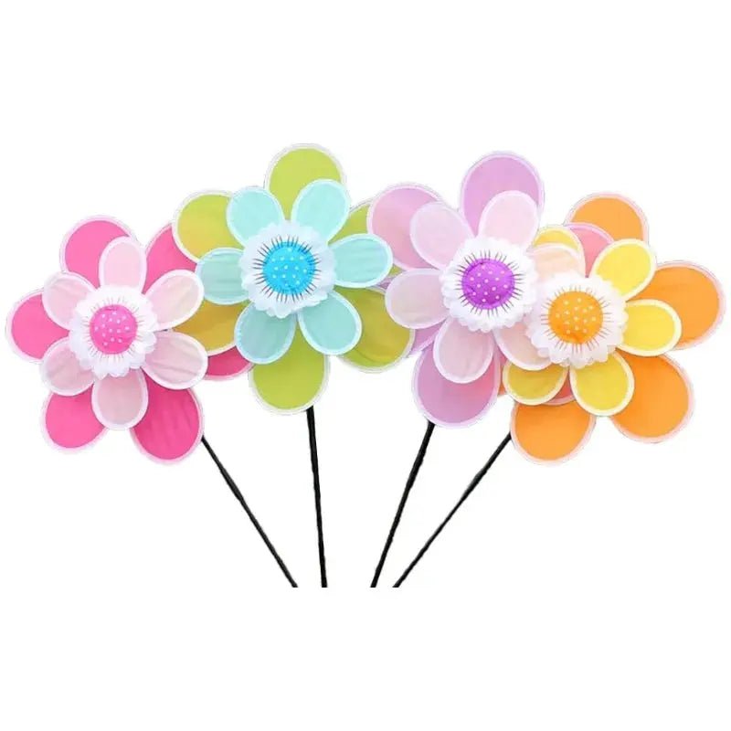 Vibrant Double Layered Wind Spinners for Outdoor Garden Decor and Picnic Enjoyment - Lacatang Shop
