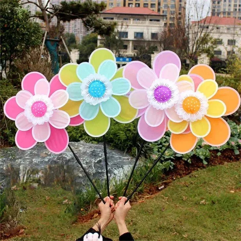 Vibrant Double Layered Wind Spinners for Outdoor Garden Decor and Picnic Enjoyment - Lacatang Shop