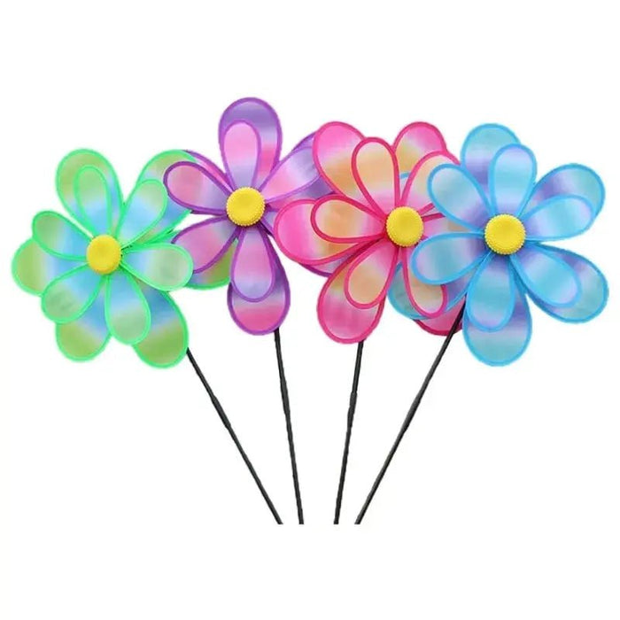 Vibrant Dual - Layered Wind Spinners for Outdoor Gardens - Colorful Decorative Windmills for Lawn and Patio - Lacatang Shop